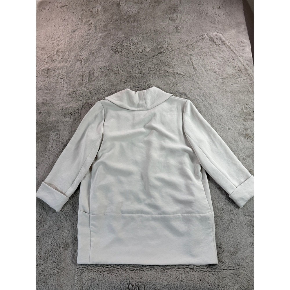 Wilfred White Draped Collar Blazer Jacket - Picture 9 of 13